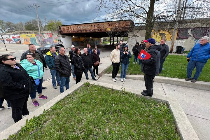 At the site of the former Murder Castle of HH Holmes